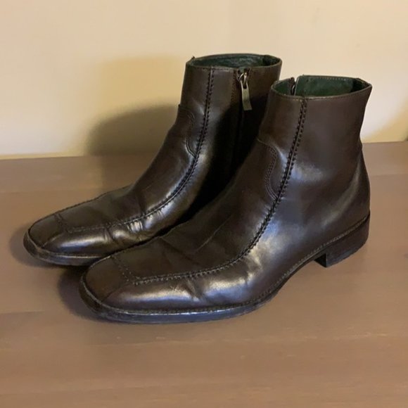 Kenneth Cole Brown Leather Boots - Men’s Size 8 - Picture 2 of 10